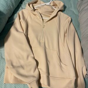 Woman’s Cream Half-Zip Hoodie Sweater